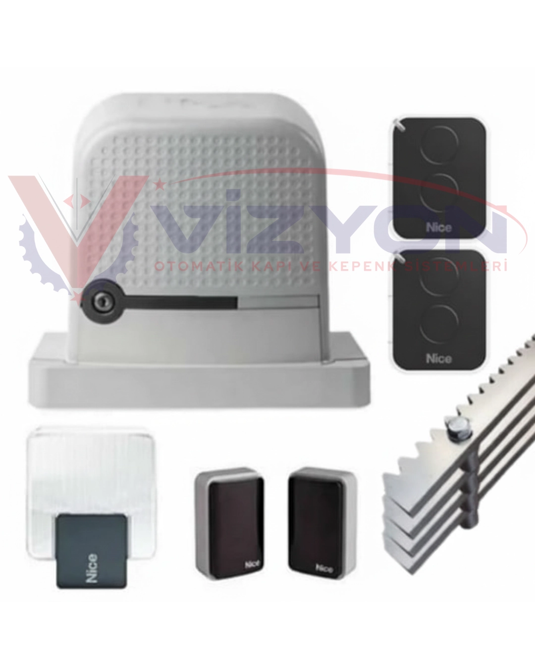 Nice Robus 400 Yana Kayar Kapı Motoru (Kit Ürün)